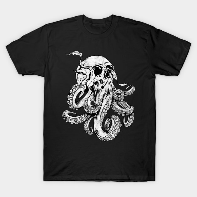 Octopus Skull Monster Kraken Cthulhu Skull for Men Women T-Shirt by Blink_Imprints10